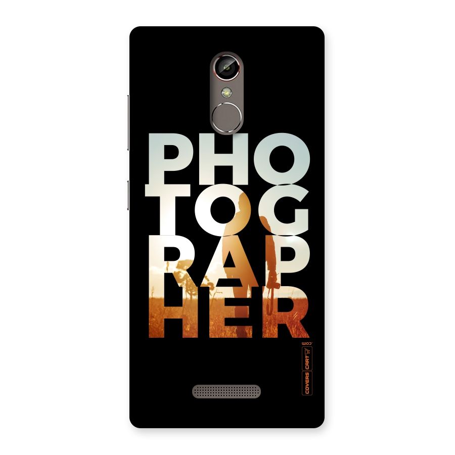 Photographer Typography Back Case for Gionee S6s