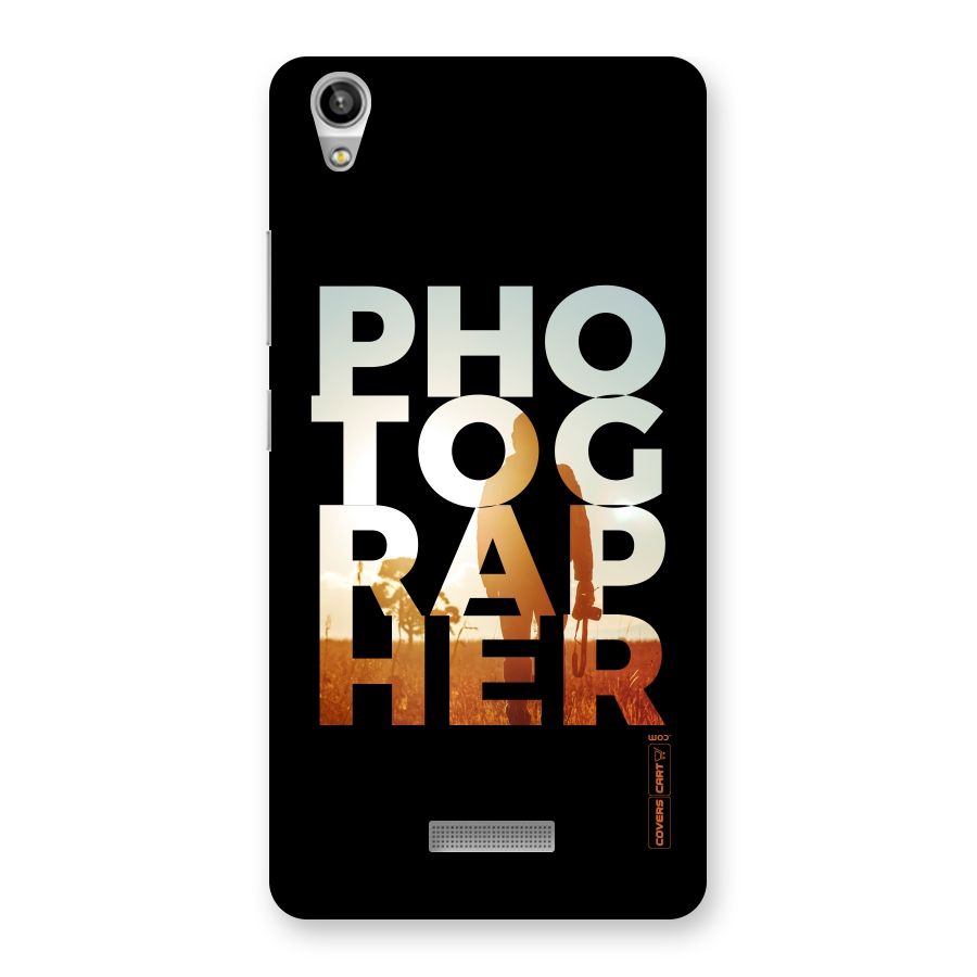Photographer Typography Back Case for Lava-Pixel-V1