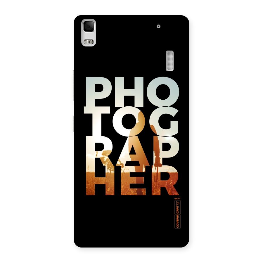 Photographer Typography Back Case for Lenovo A7000