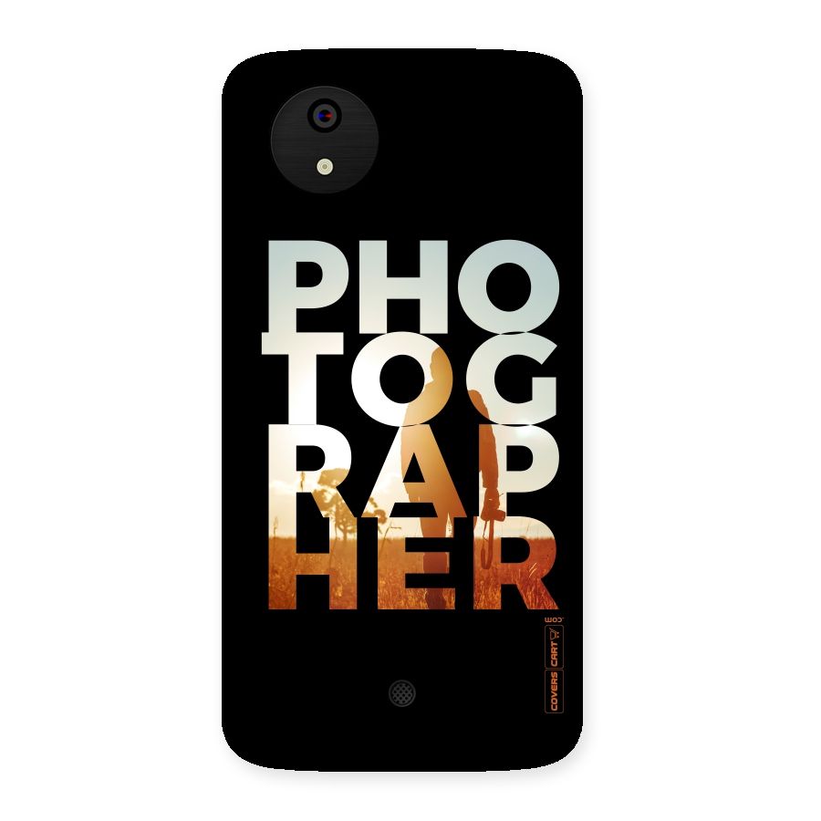 Photographer Typography Back Case for Micromax Canvas A1