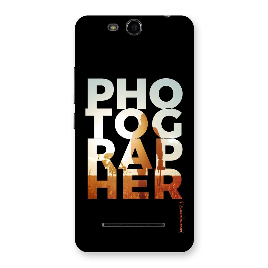 Photographer Typography Back Case for Micromax Canvas Juice 3 Q392