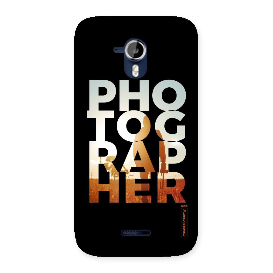 Photographer Typography Back Case for Micromax Canvas Magnus A117