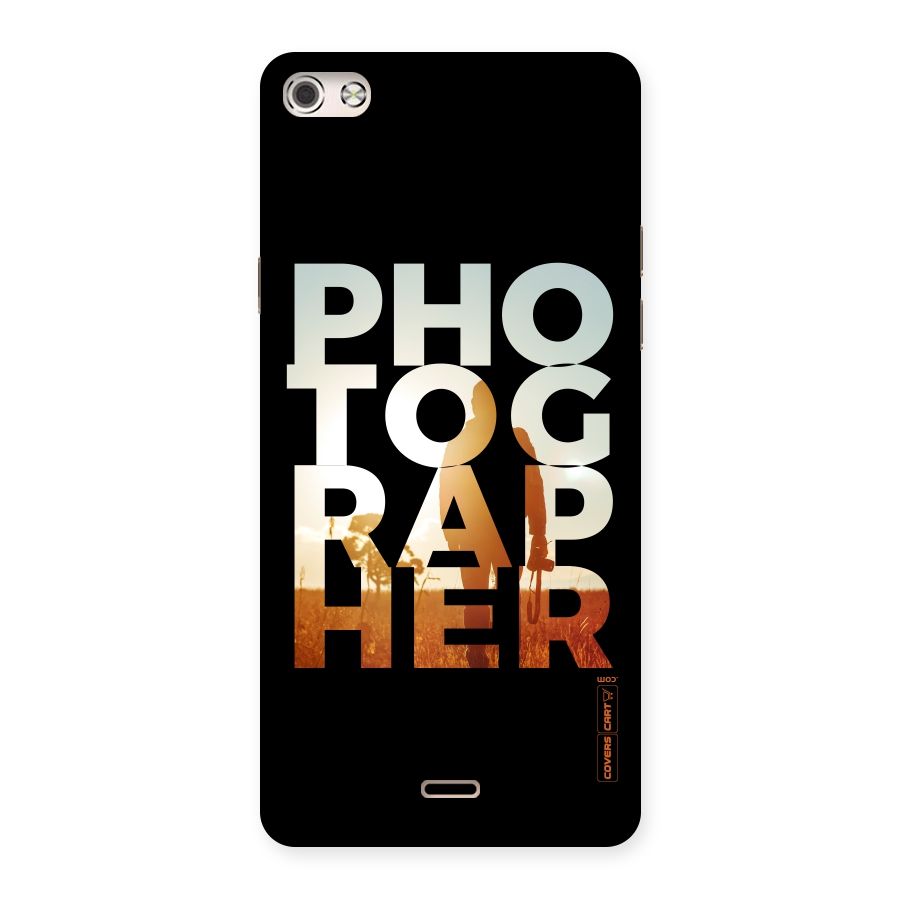 Photographer Typography Back Case for Micromax Canvas Silver 5