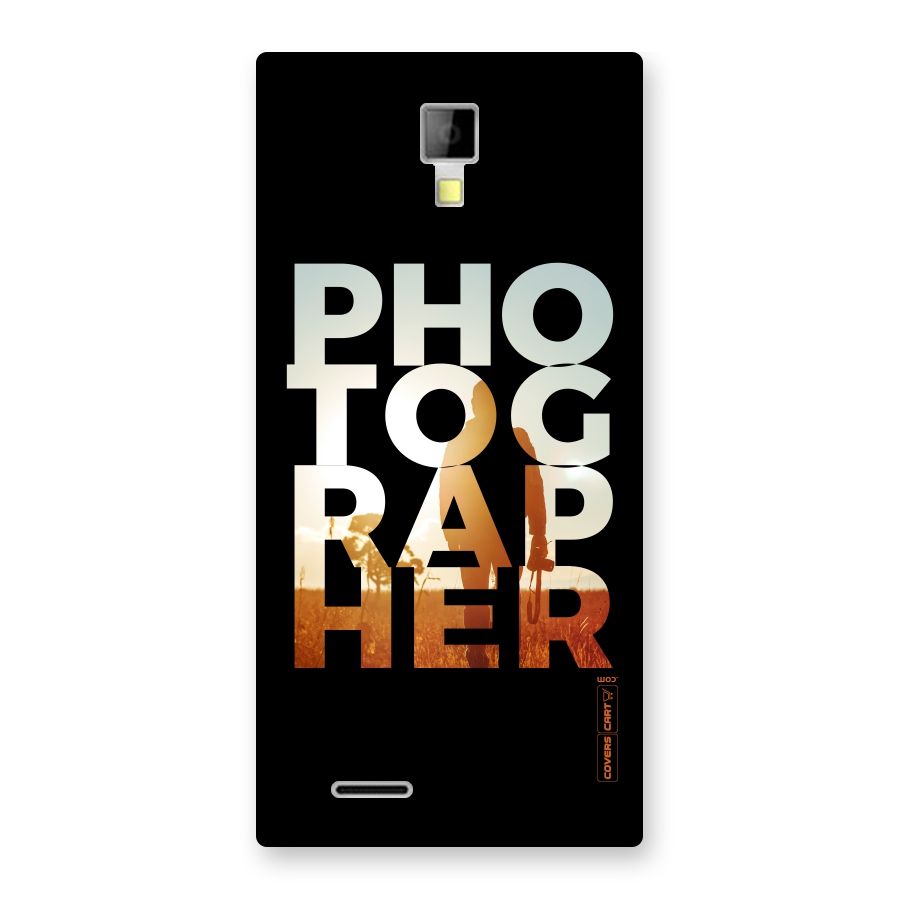 Photographer Typography Back Case for Micromax Canvas Xpress A99