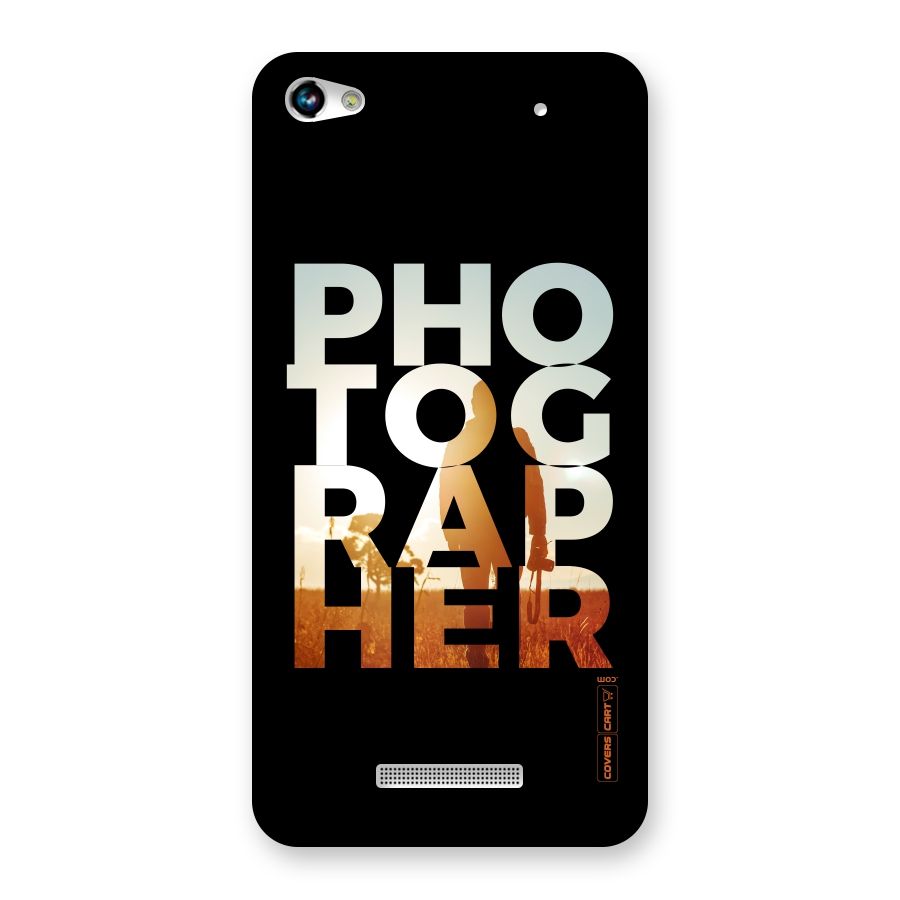 Photographer Typography Back Case for Micromax Hue 2