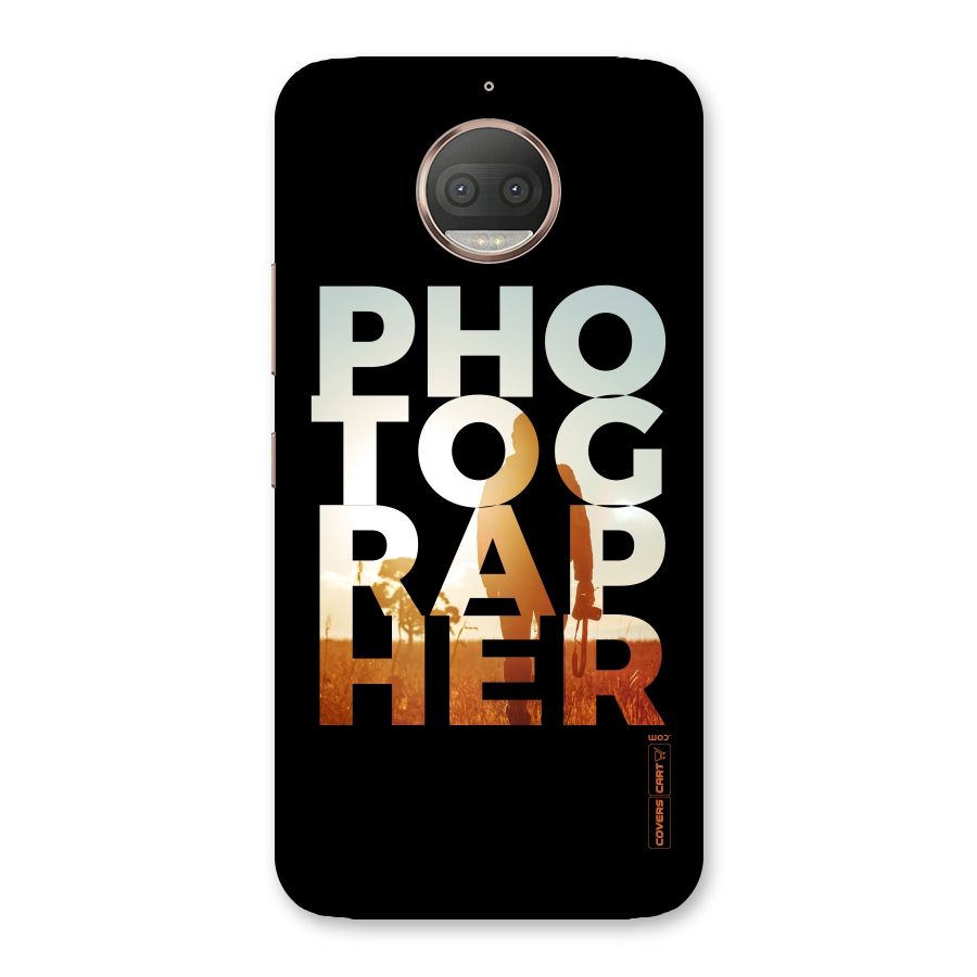 Photographer Typography Back Case for Moto G5s Plus