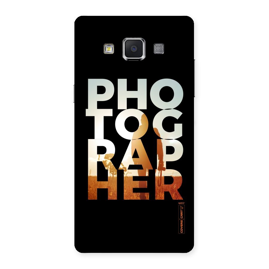Photographer Typography Back Case for Samsung Galaxy A5