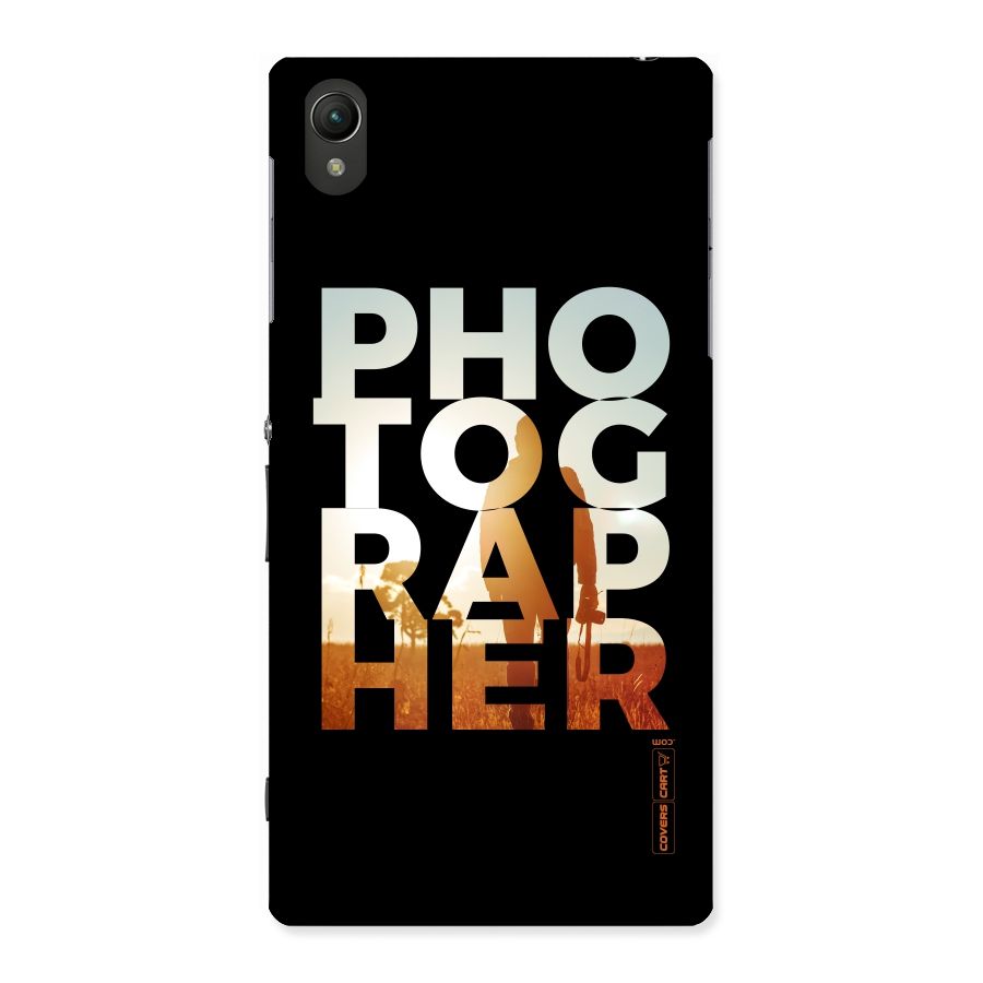 Photographer Typography Back Case for Sony Xperia Z1