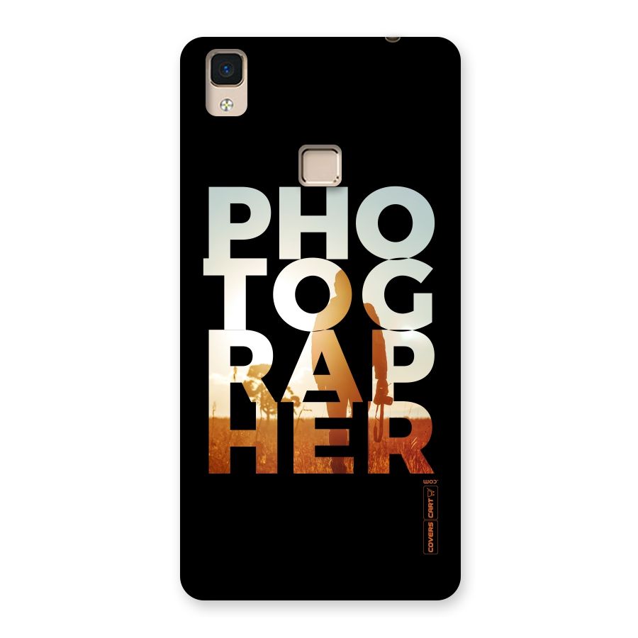 Photographer Typography Back Case for V3 Max