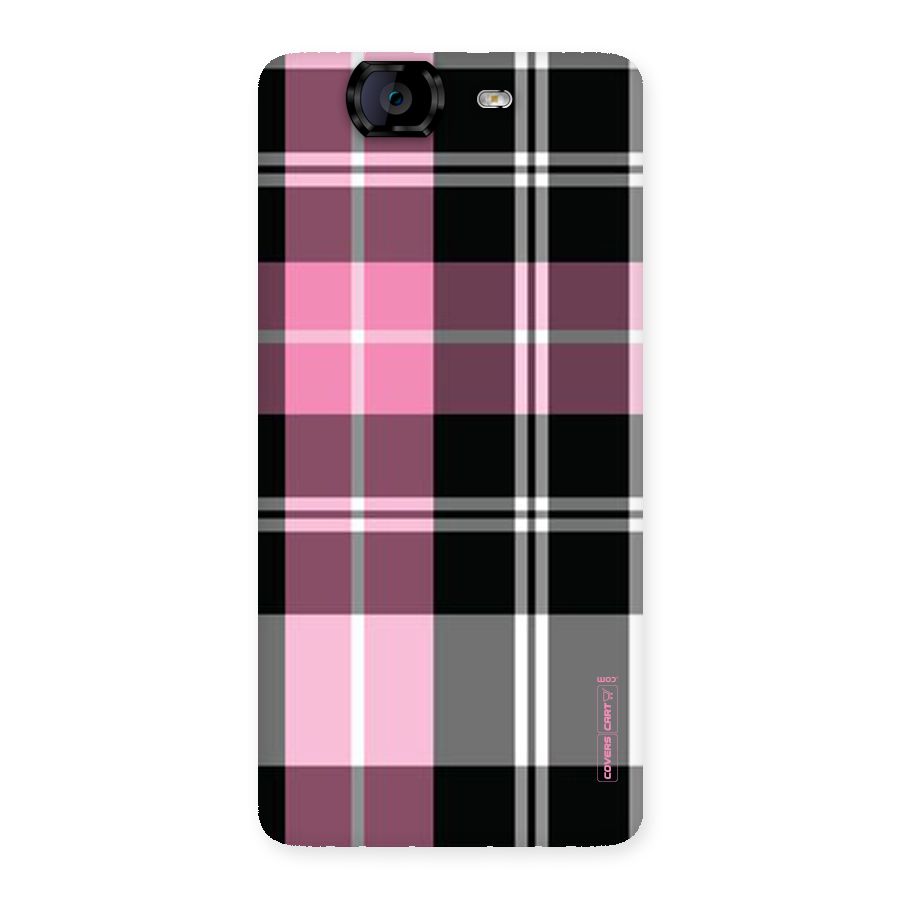 Pink Black Check Back Case for Canvas Knight A350