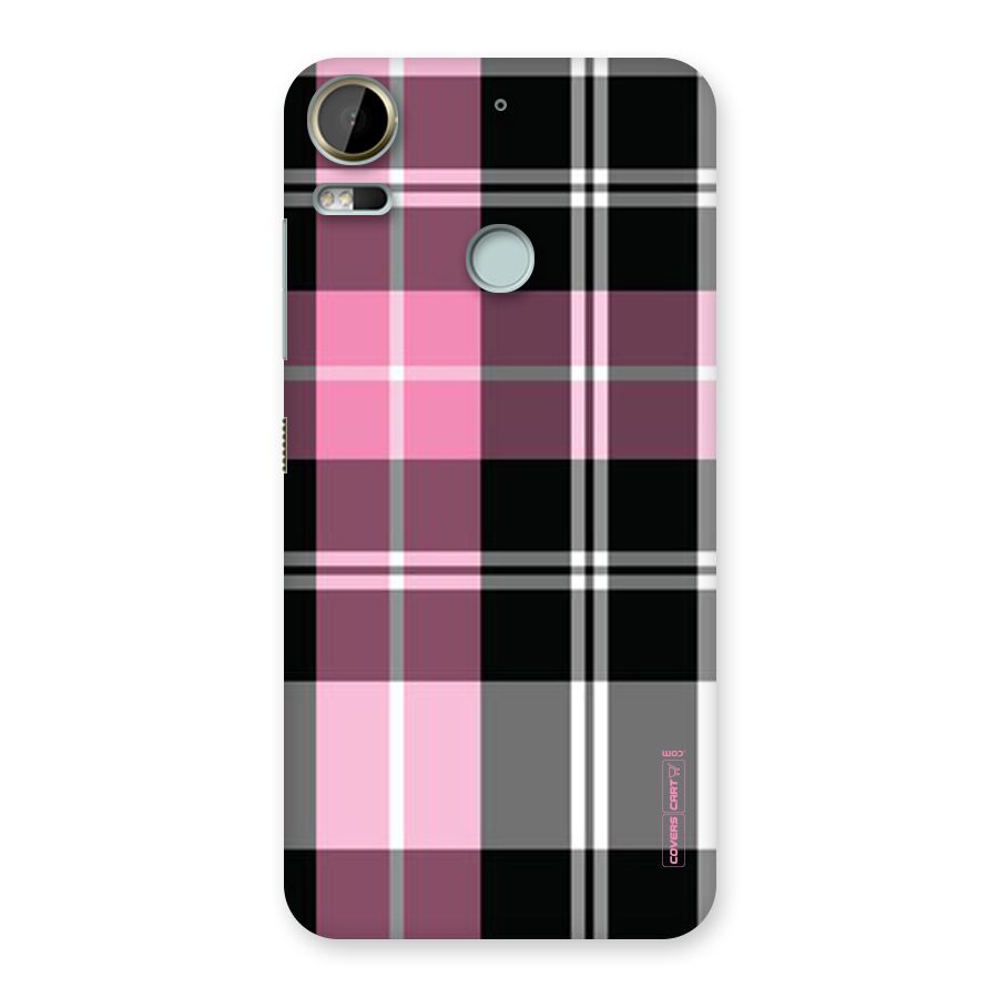 Pink Black Check Back Case for Desire 10 Pro