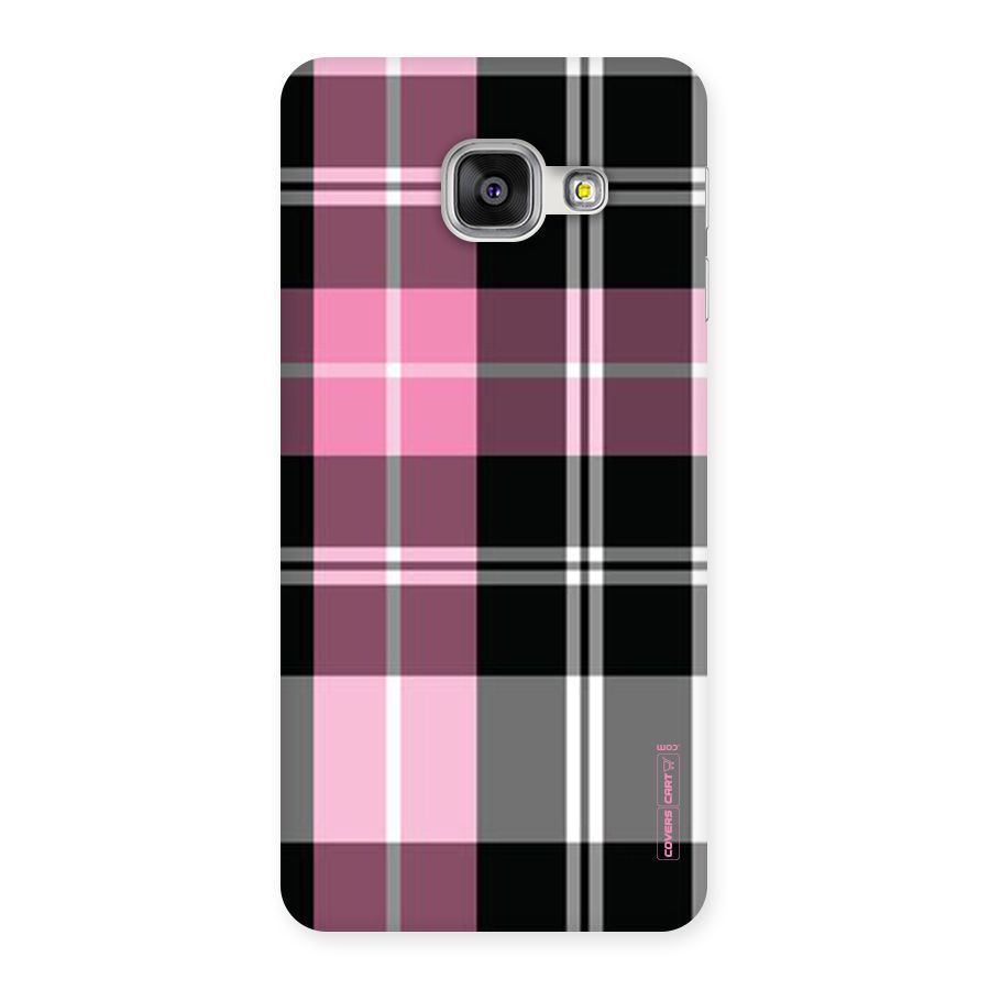 Pink Black Check Back Case for Galaxy A3 2016