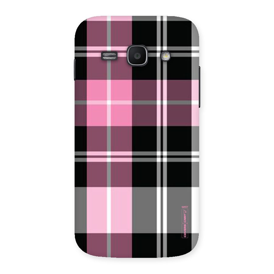 Pink Black Check Back Case for Galaxy Ace 3