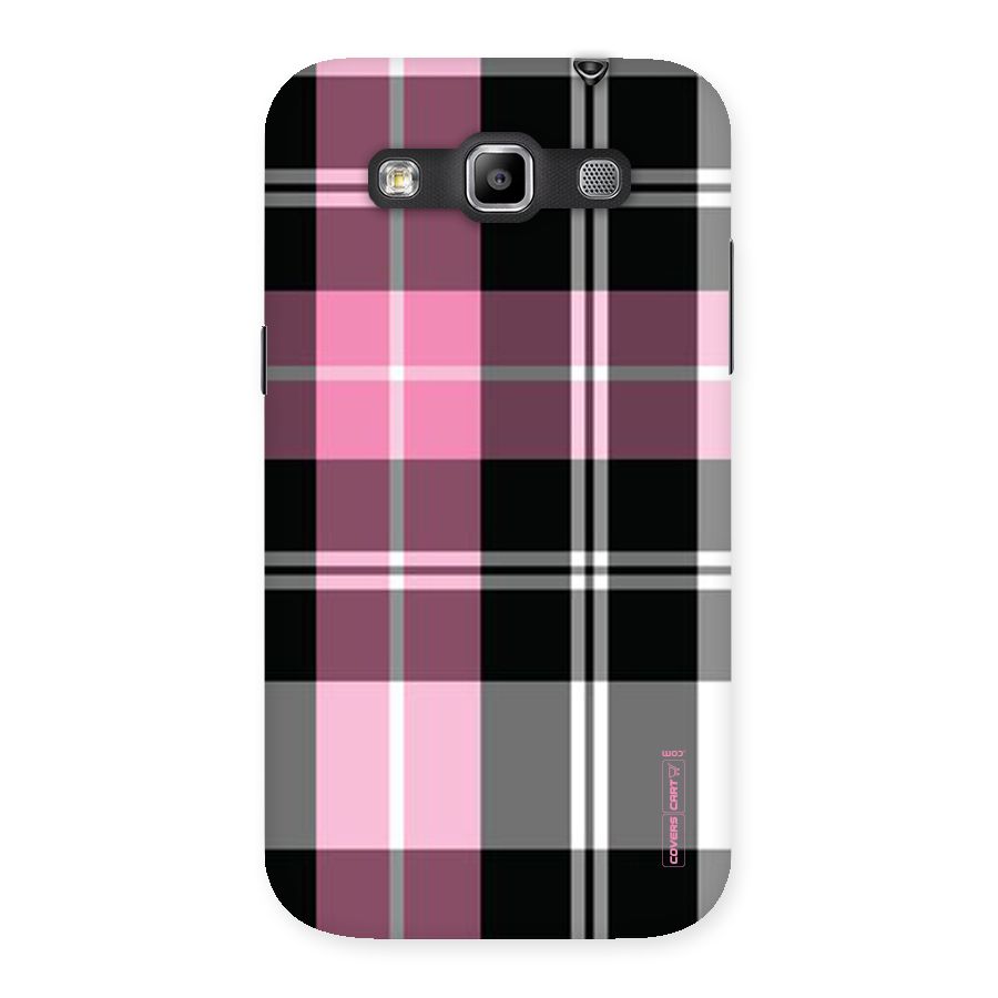 Pink Black Check Back Case for Galaxy Grand Quattro