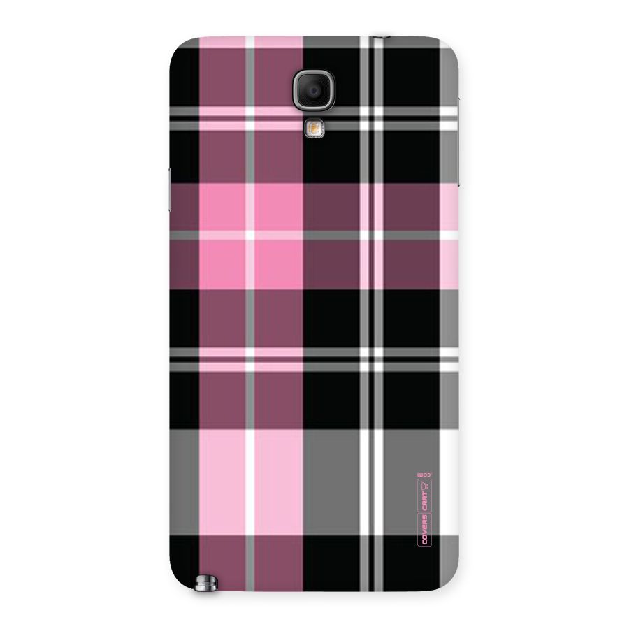 Pink Black Check Back Case for Galaxy Note 3 Neo