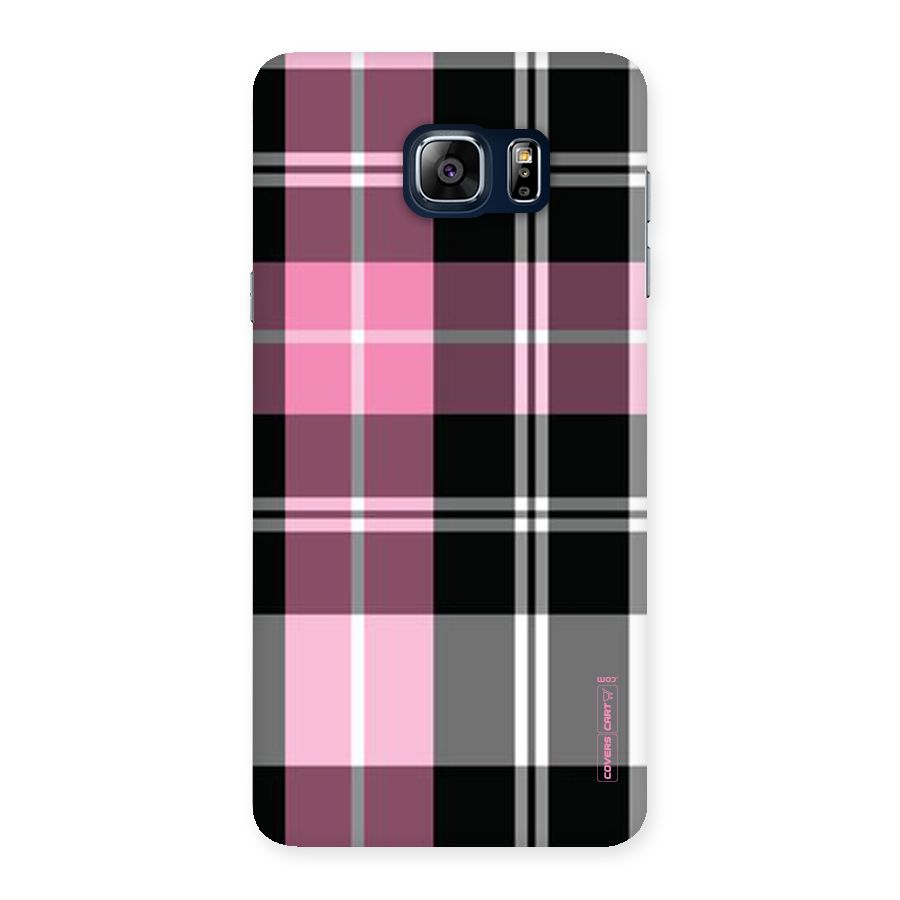 Pink Black Check Back Case for Galaxy Note 5