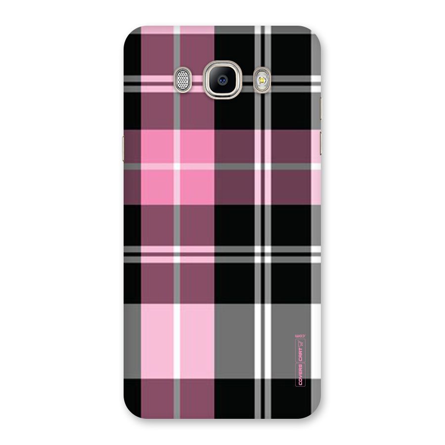 Pink Black Check Back Case for Galaxy On8