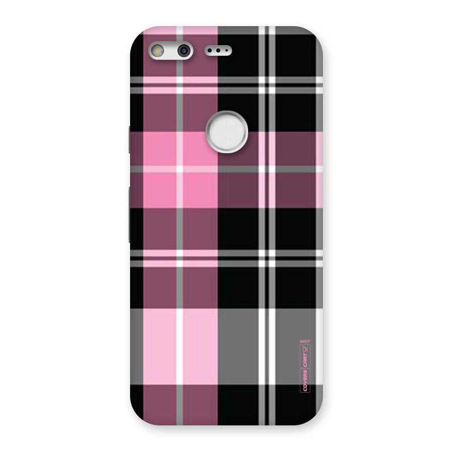 Pink Black Check Back Case for Google Pixel