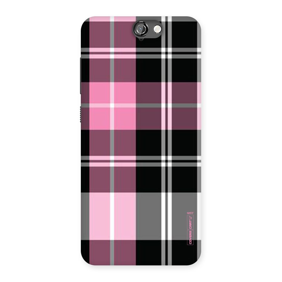 Pink Black Check Back Case for HTC One A9