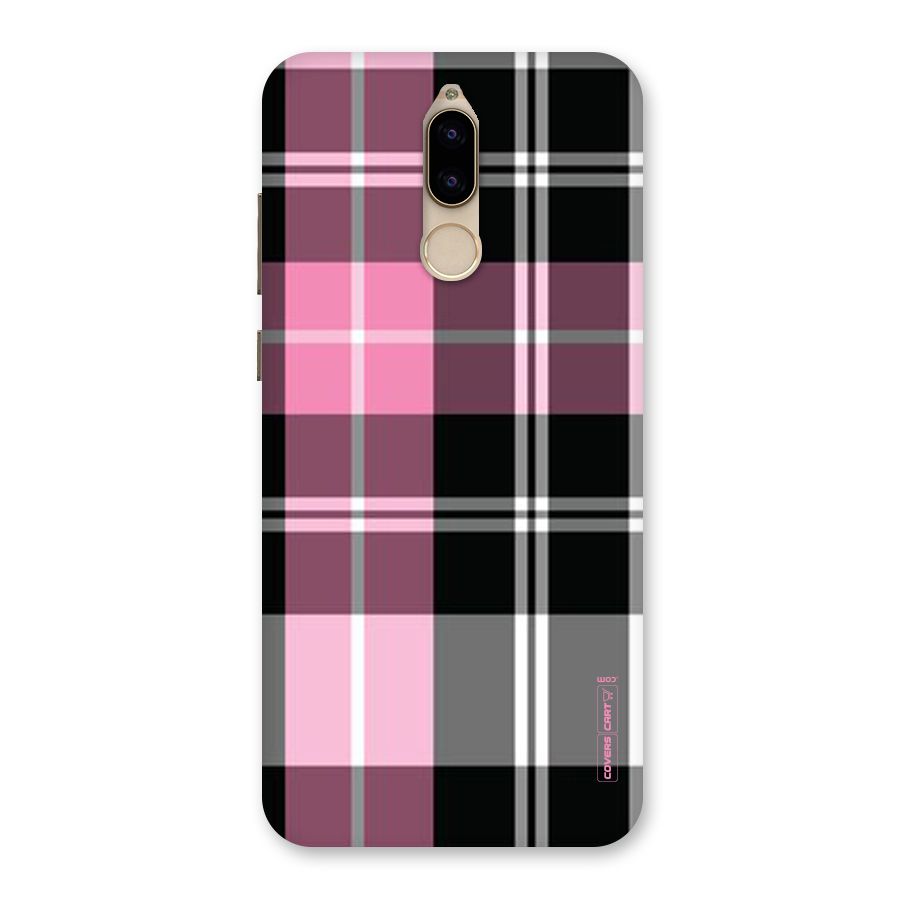 Pink Black Check Back Case for Honor 9i