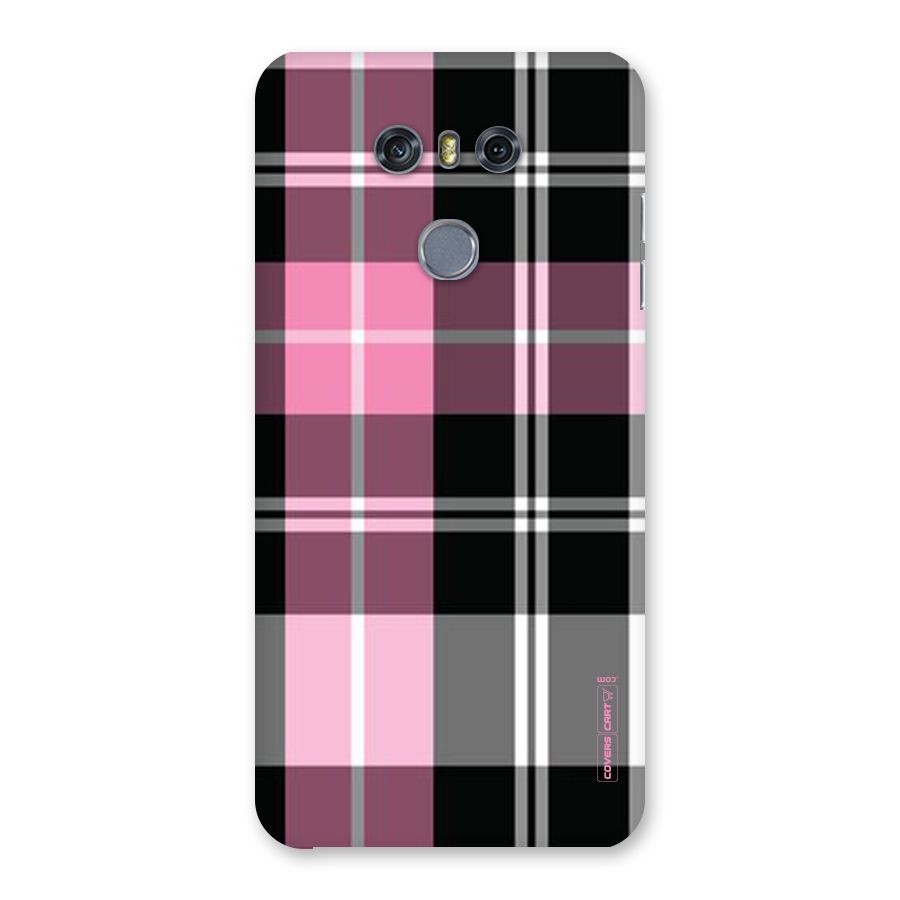 Pink Black Check Back Case for LG G6