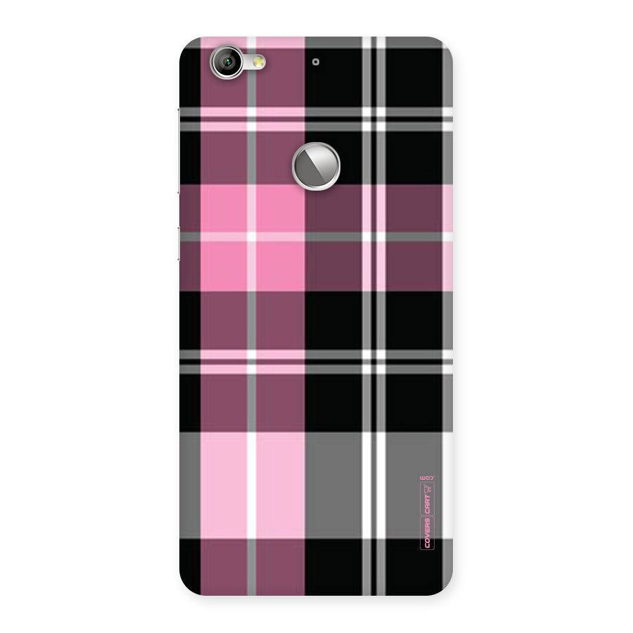 Pink Black Check Back Case for LeTV Le 1s