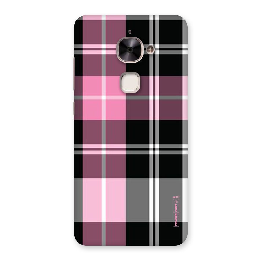 Pink Black Check Back Case for Le 2