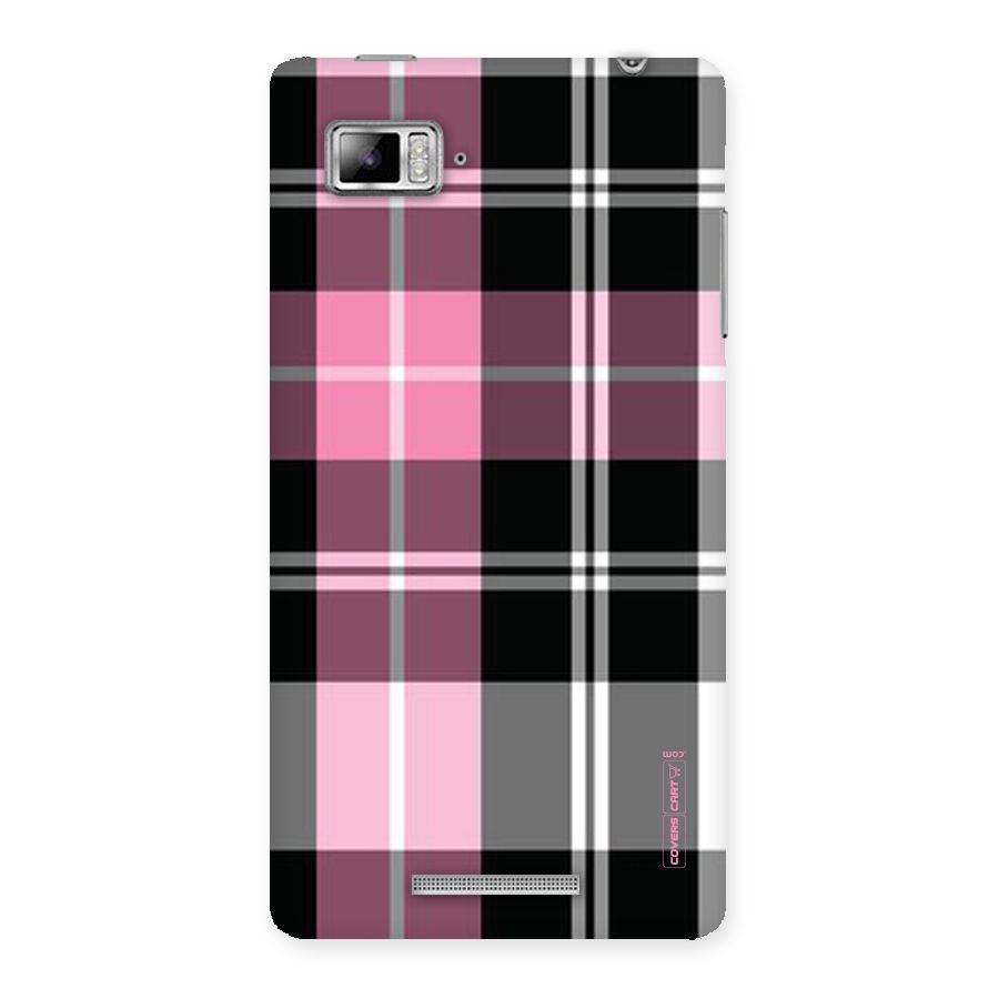 Pink Black Check Back Case for Lenovo Vibe Z K910