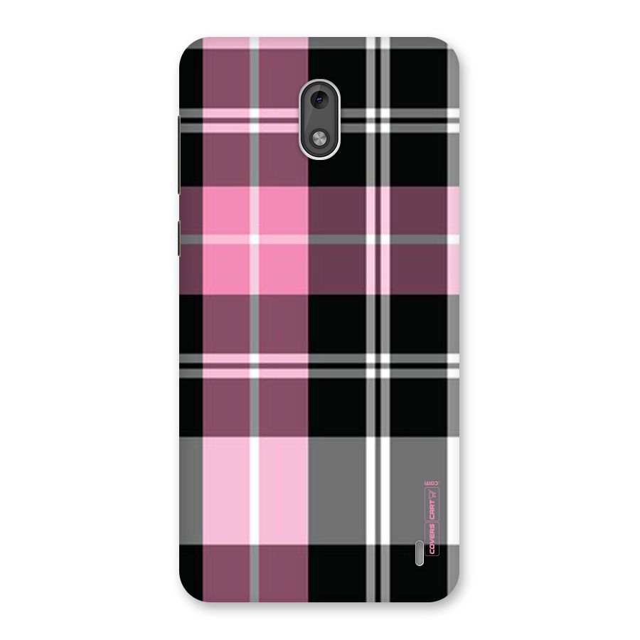 Pink Black Check Back Case for Nokia 2