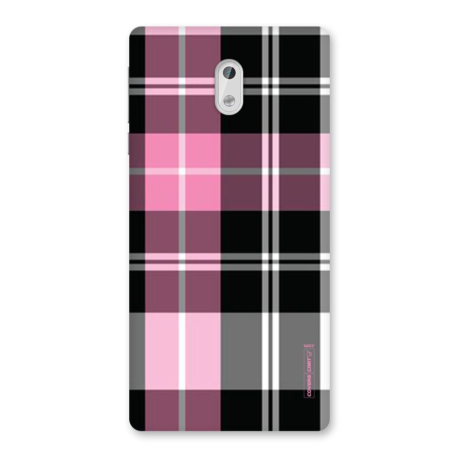 Pink Black Check Back Case for Nokia 3