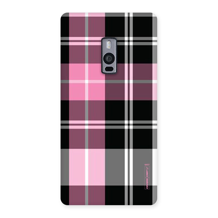 Pink Black Check Back Case for OnePlus Two