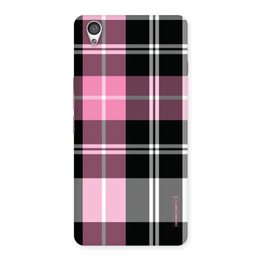 Pink Black Check Back Case for OnePlus X