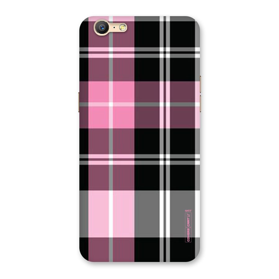 Pink Black Check Back Case for Oppo A57