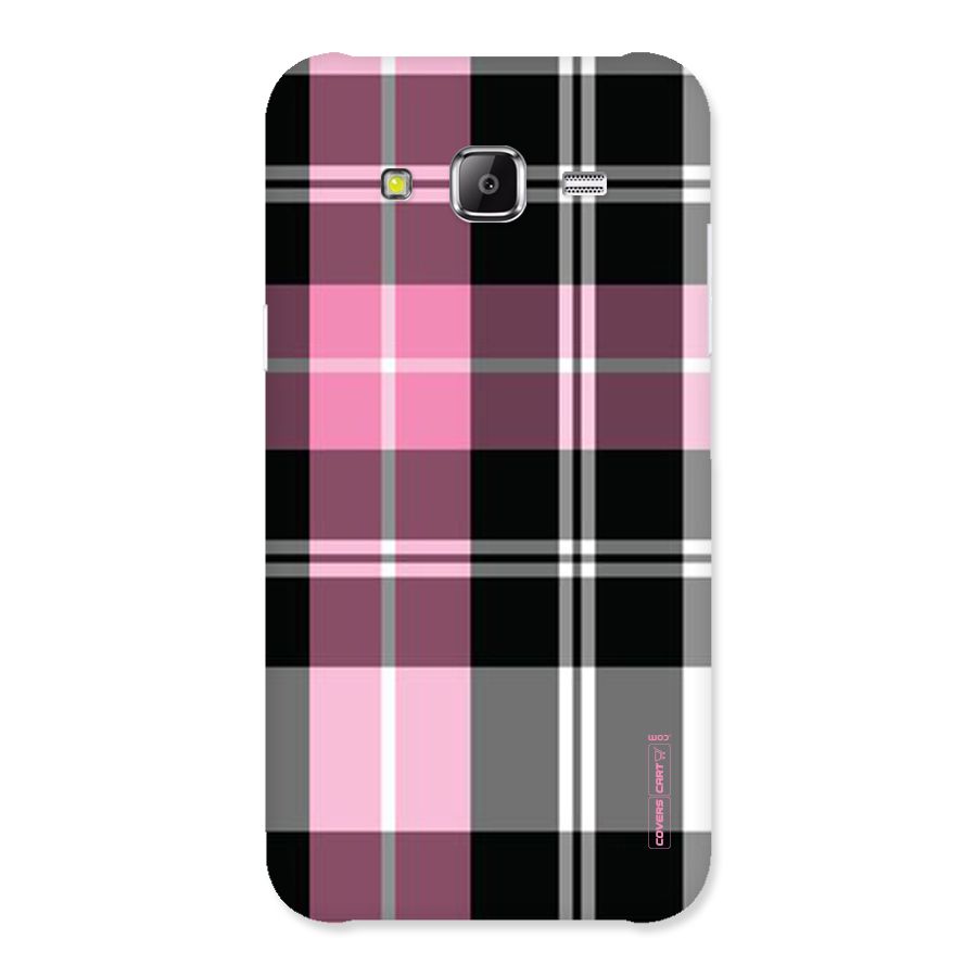Pink Black Check Back Case for Samsung Galaxy J5