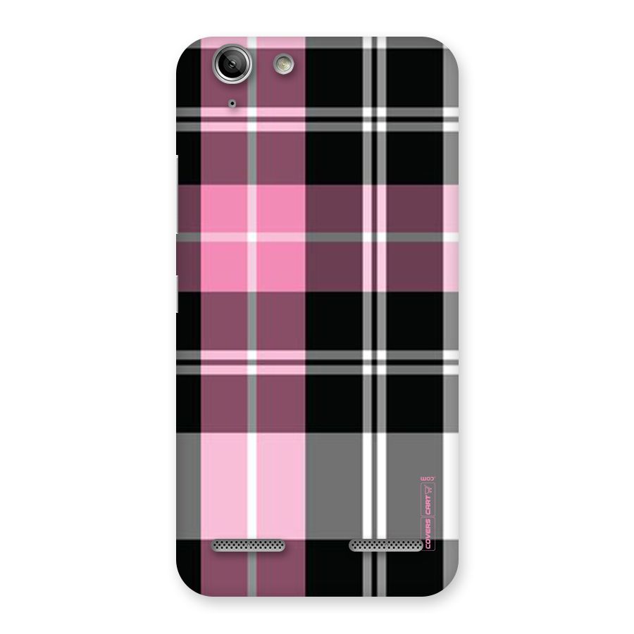 Pink Black Check Back Case for Vibe K5