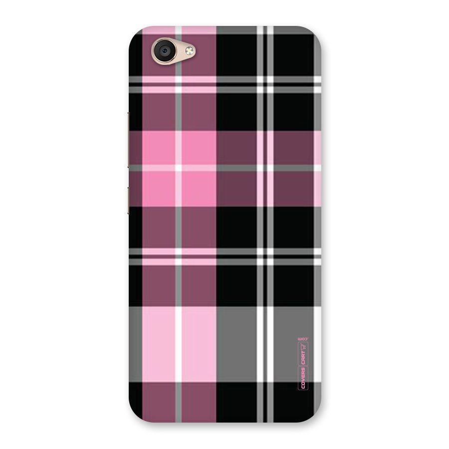 Pink Black Check Back Case for Vivo V5 Plus