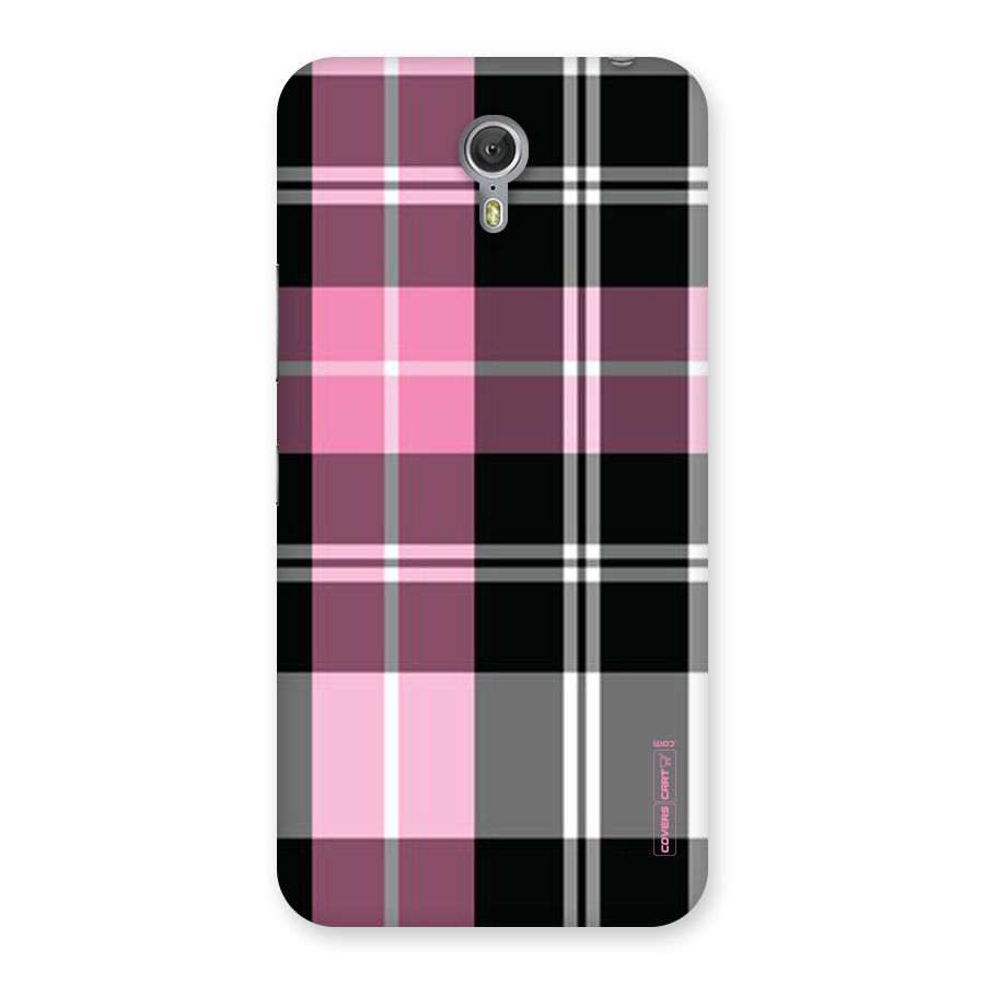 Pink Black Check Back Case for Zuk Z1