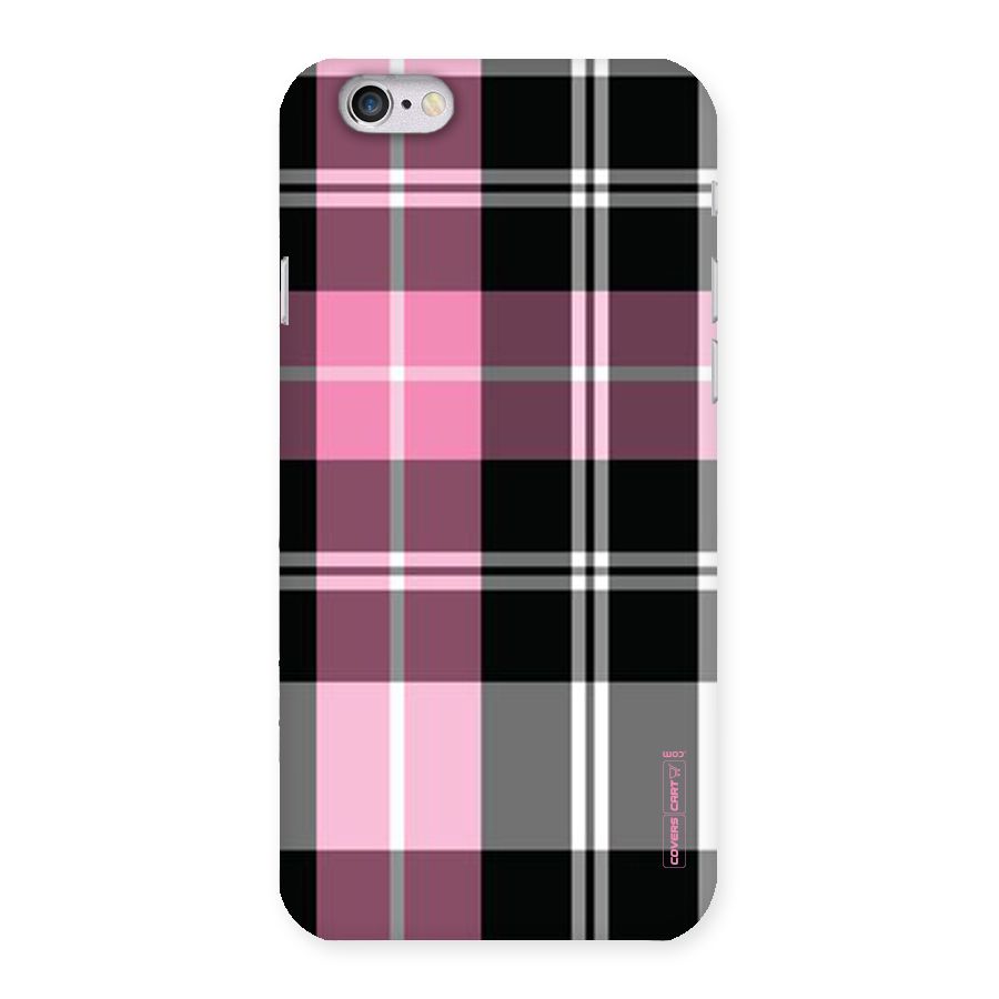 Pink Black Check Back Case for iPhone 6 6S