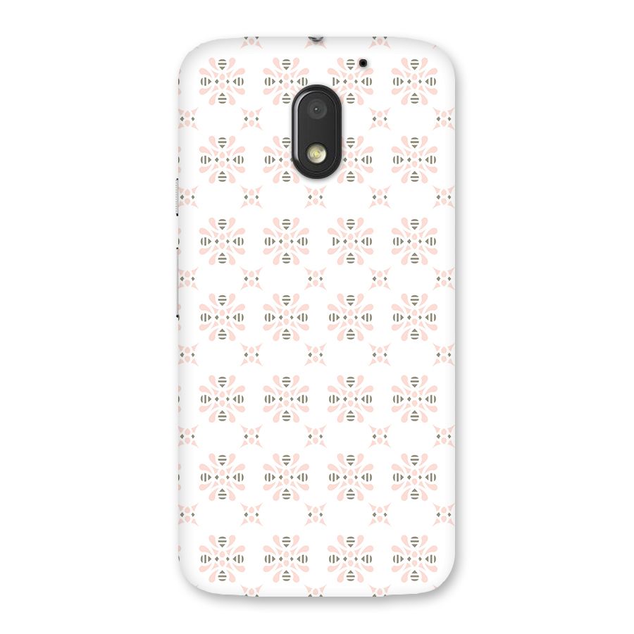 Pink Floral Pattern Back Case for Moto E3 Power