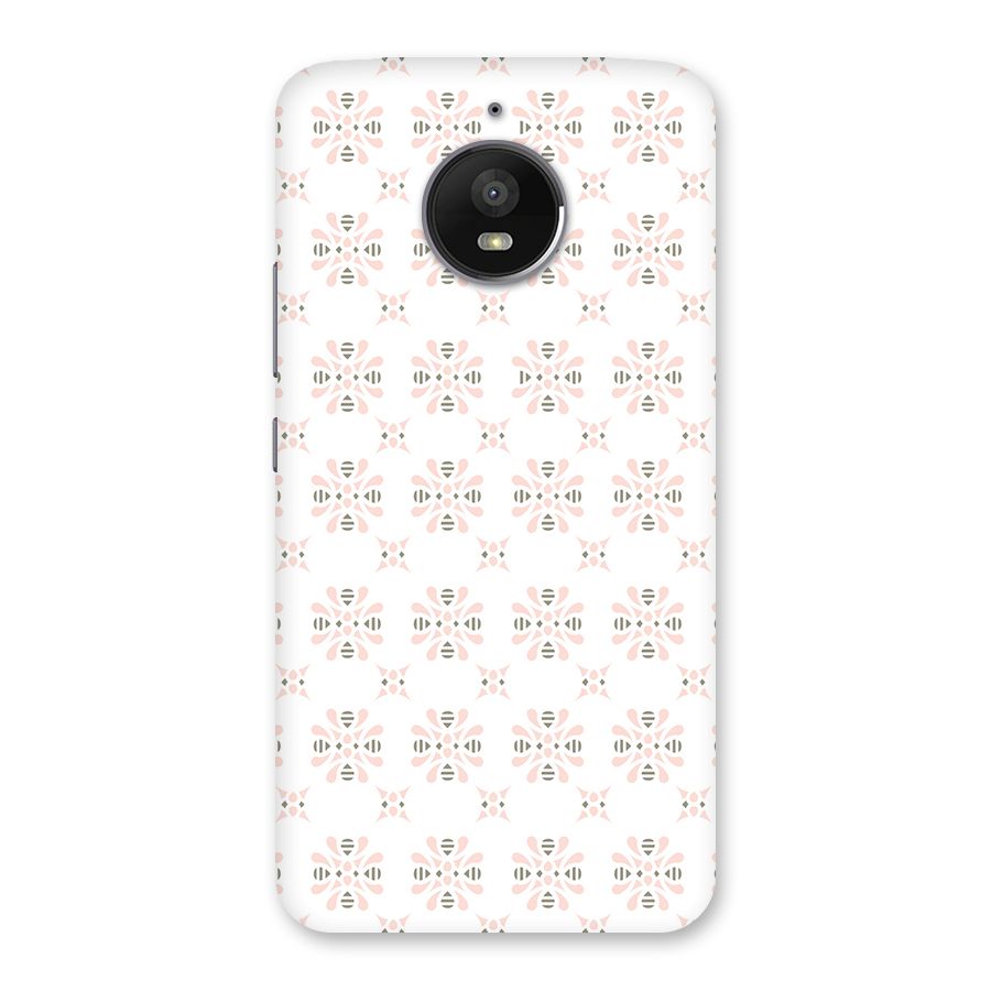 Pink Floral Pattern Back Case for Moto E4 Plus