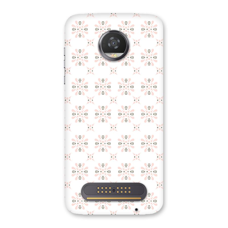 Pink Floral Pattern Back Case for Moto Z2 Play