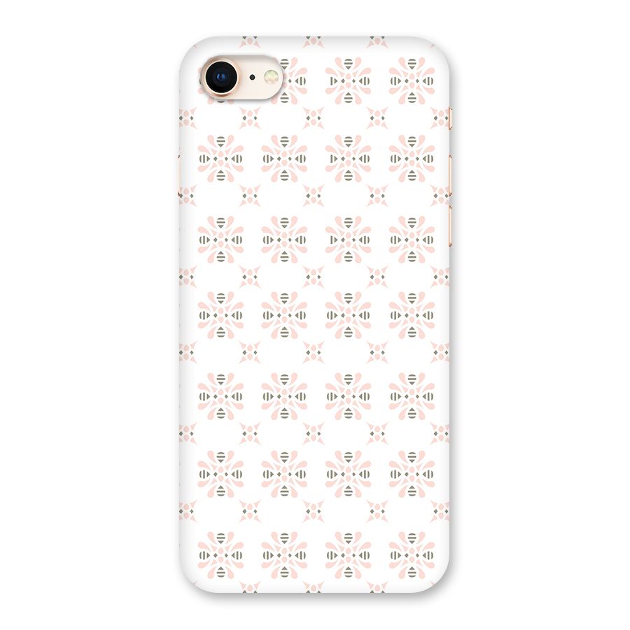 Pink Floral Pattern Back Case for iPhone 8