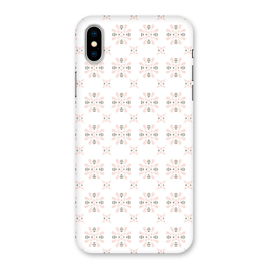 Pink Floral Pattern Back Case for iPhone X