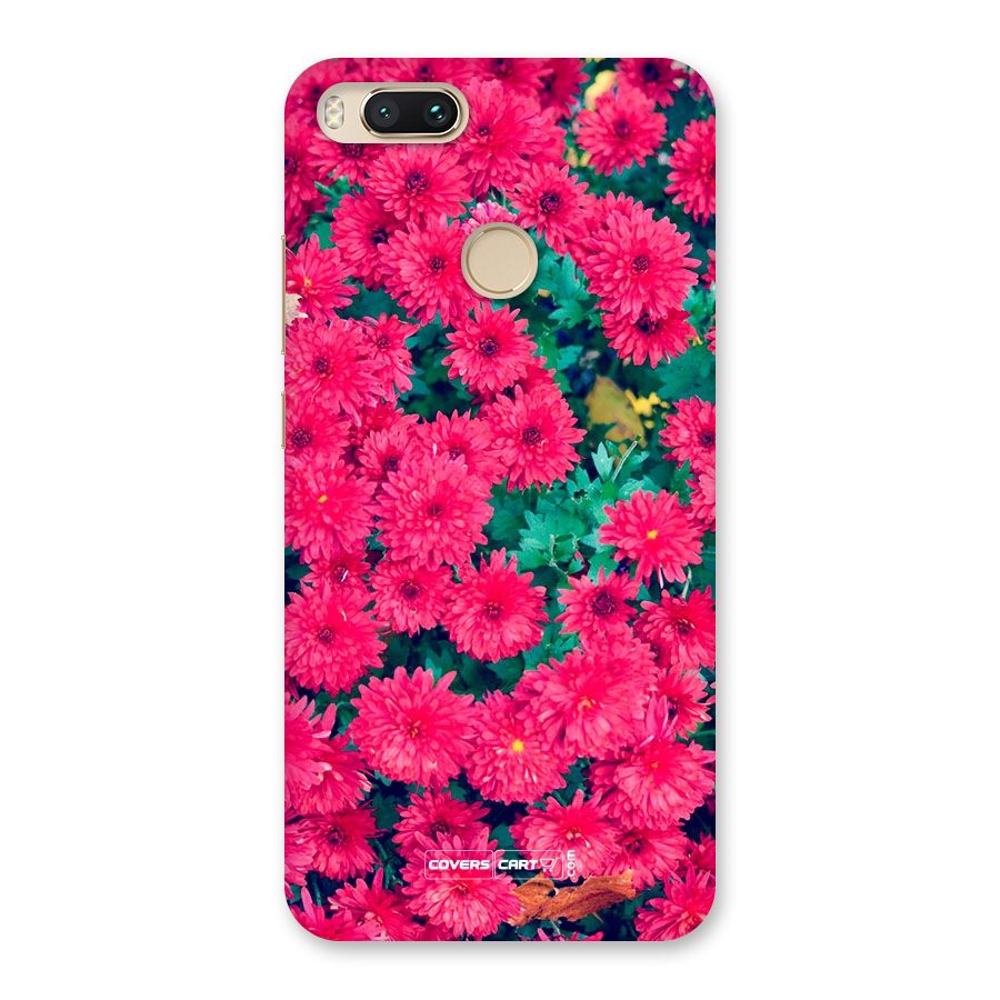 Pink Flowers Back Case for Mi A1