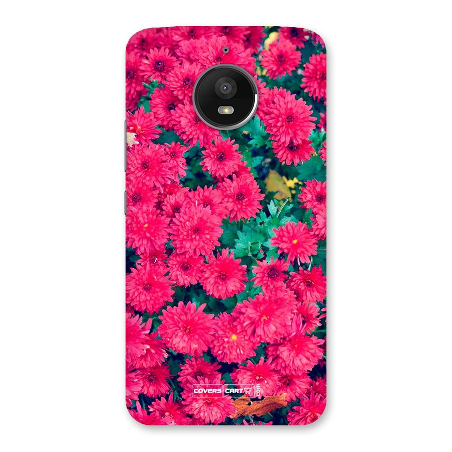 Pink Flowers Back Case for Moto E4 Plus