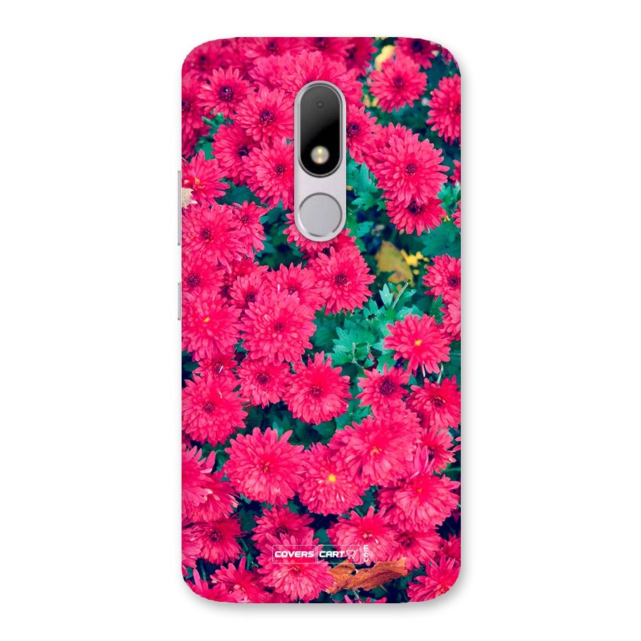 Pink Flowers Back Case for Moto M