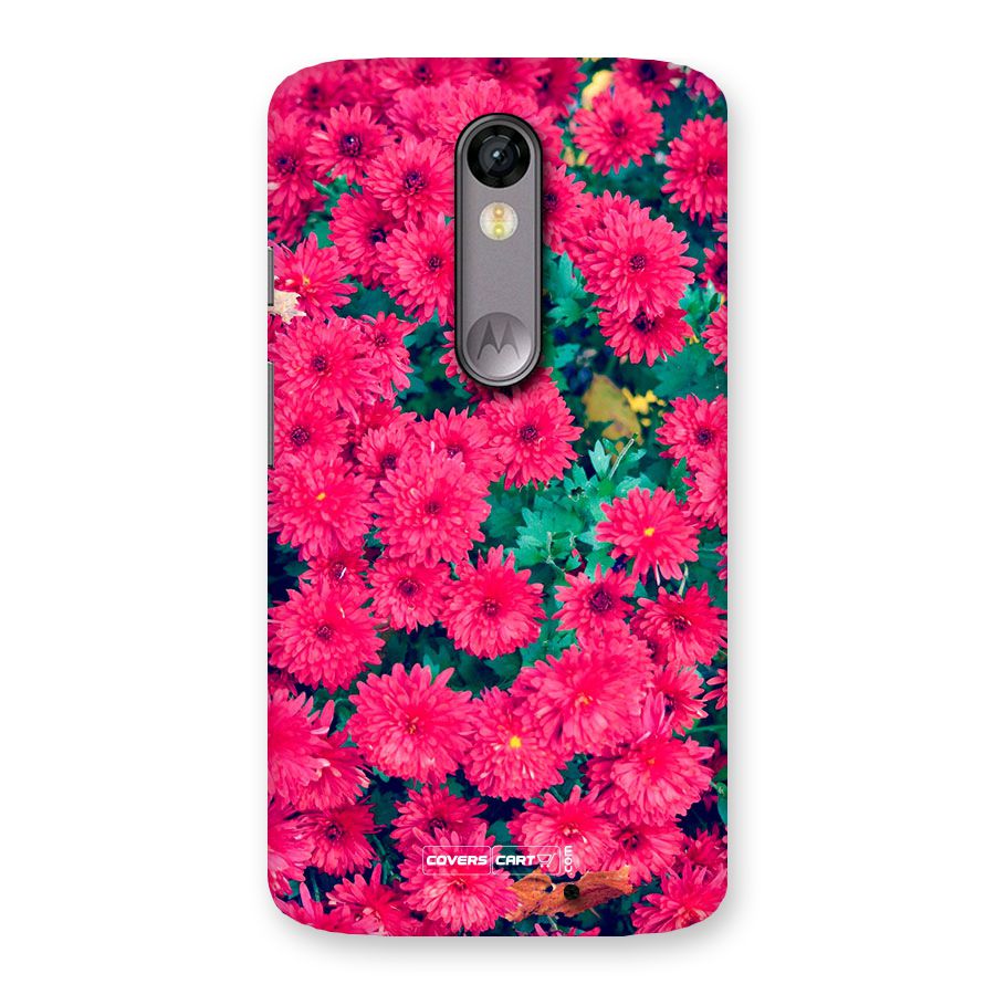 Pink Flowers Back Case for Moto X Force