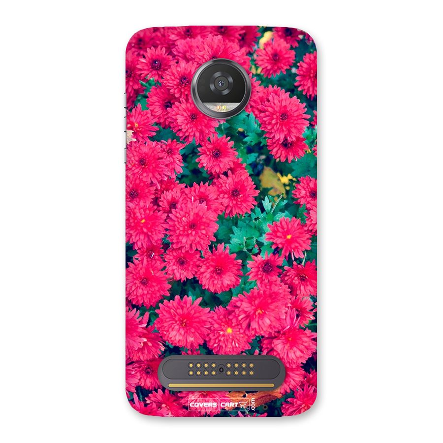 Pink Flowers Back Case for Moto Z2 Play