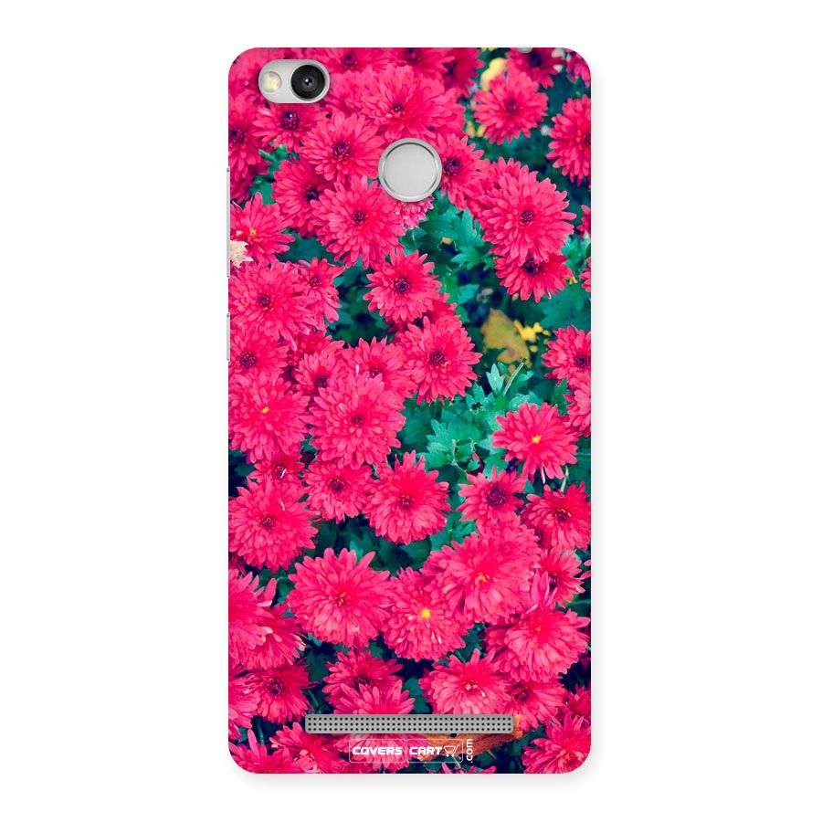 Pink Flowers Back Case for Redmi 3S Prime