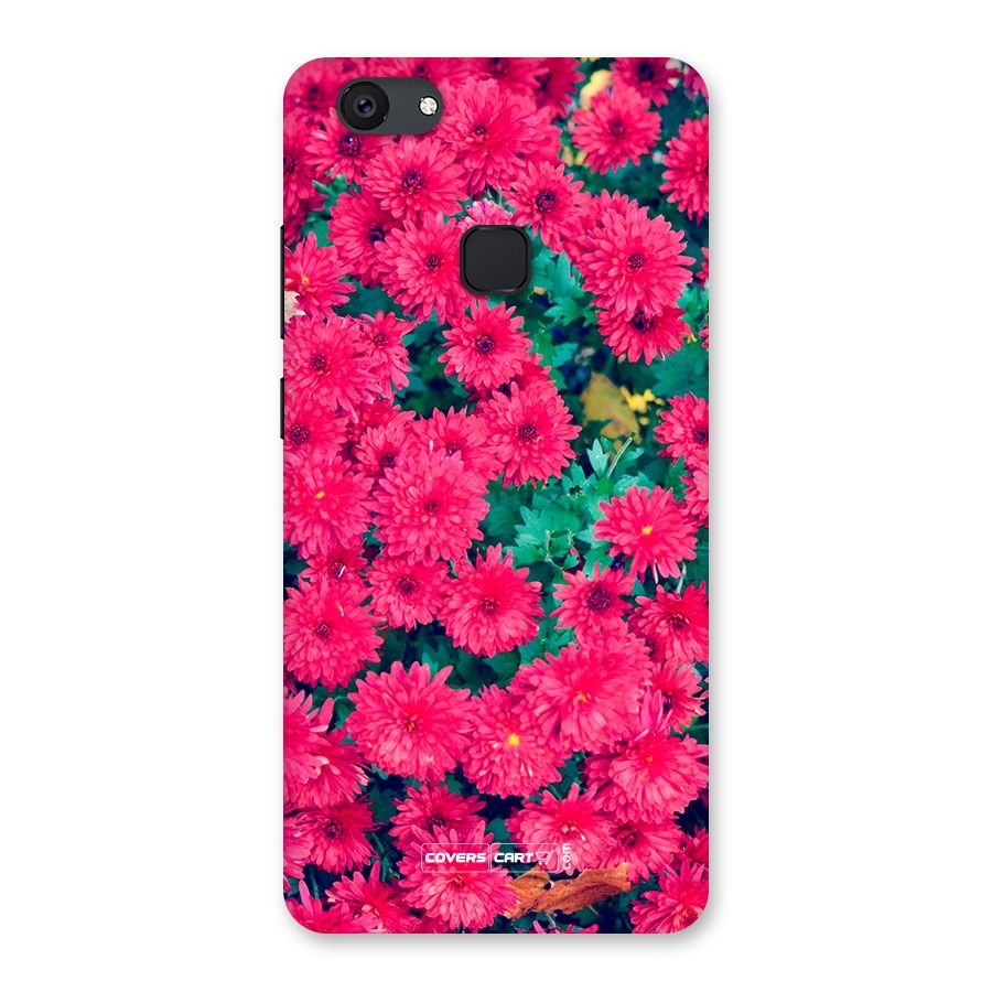 Pink Flowers Back Case for Vivo V7 Plus